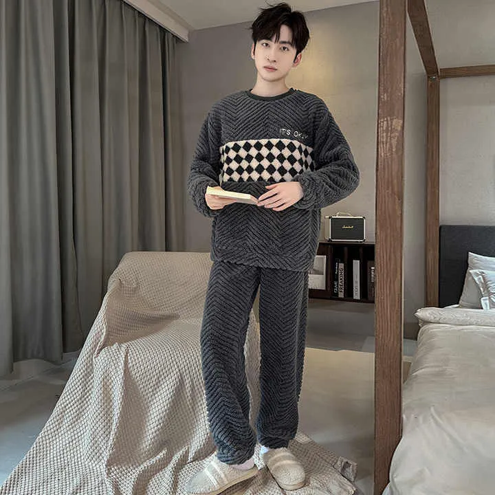 طقم بيجامة للرجال من SAMWESTART من . SAMWESTART Men's Flannel Pajama Set,