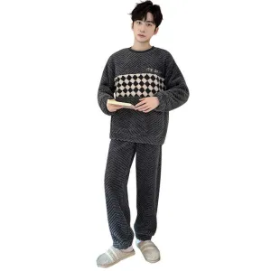 طقم بيجامة للرجال من SAMWESTART من . SAMWESTART Men's Flannel Pajama Set,