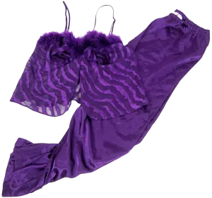 00's Sheer Satin Zebra Pajama Set by Gilligan & O'Malley