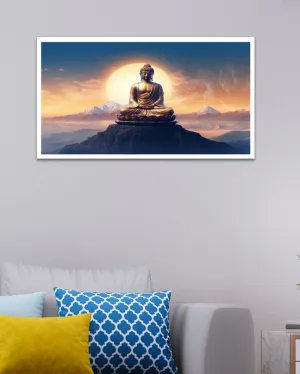 3D Buddha Painting With Frame For Wall Decoration