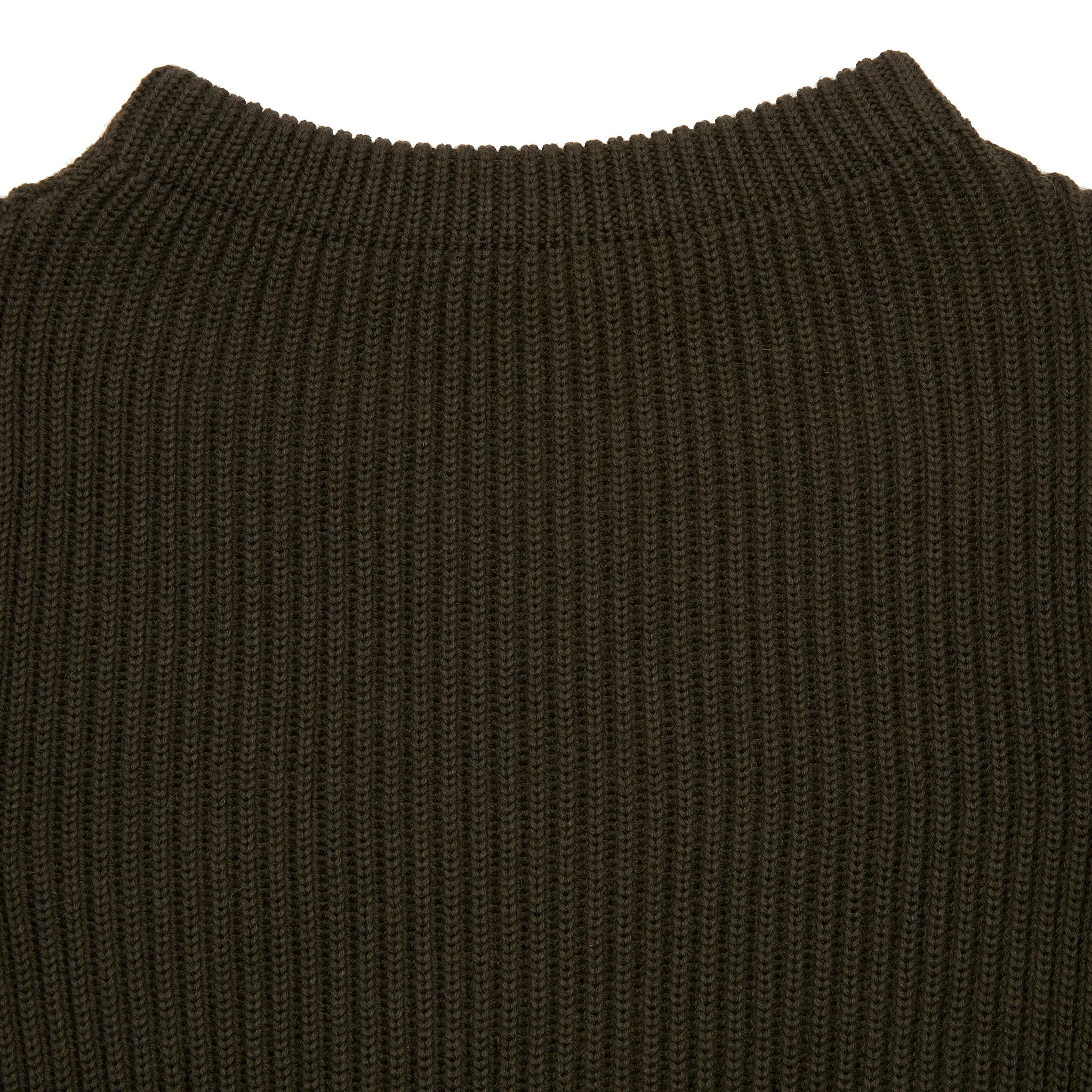 Andersen-Andersen Navy Crew Neck Sweater in Hunting Green