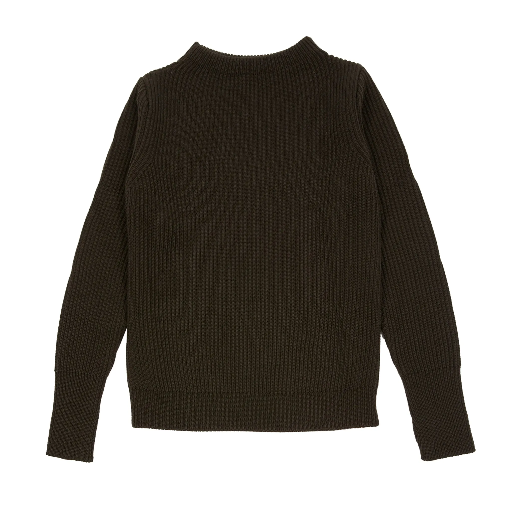 Andersen-Andersen Navy Crew Neck Sweater in Hunting Green