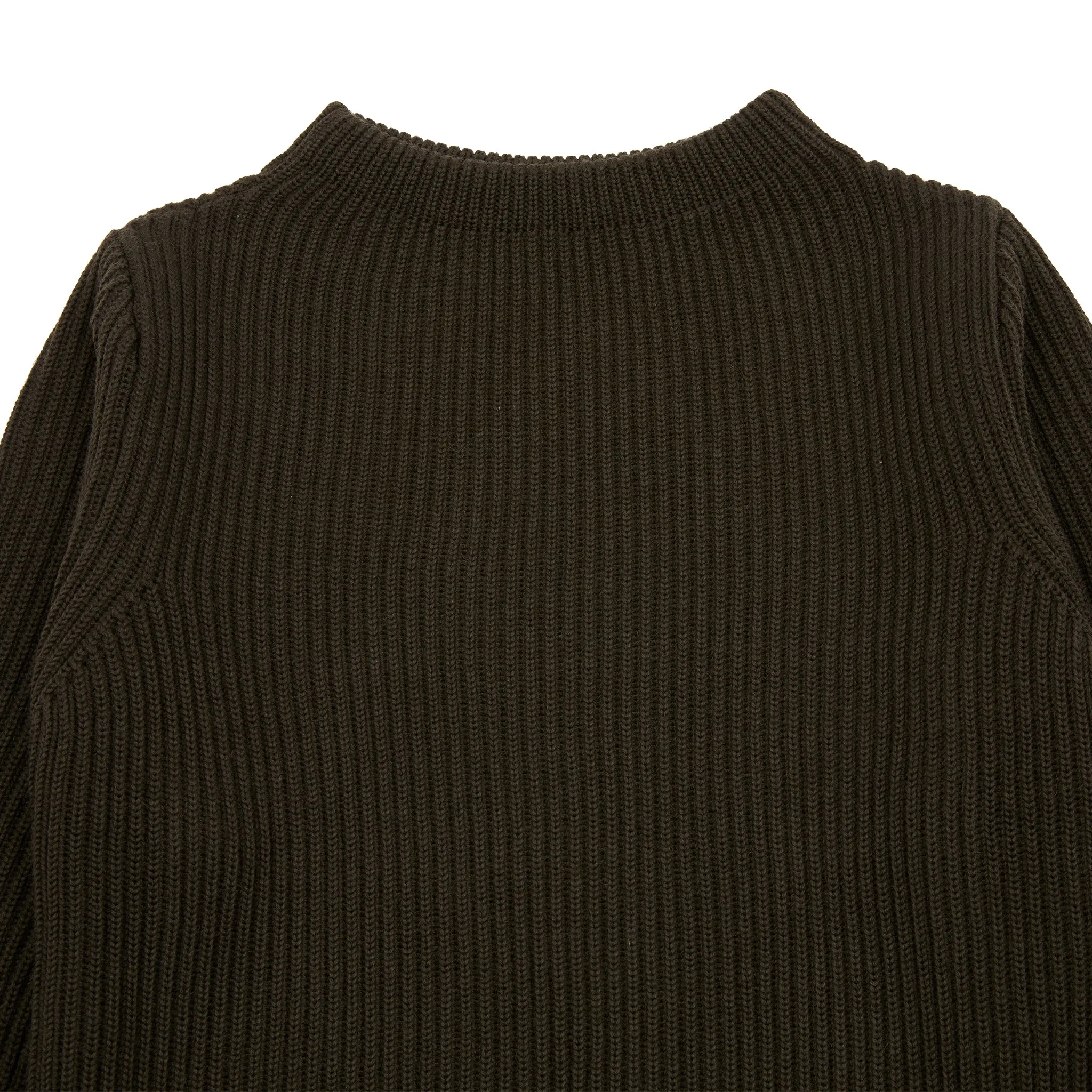 Andersen-Andersen Navy Crew Neck Sweater in Hunting Green