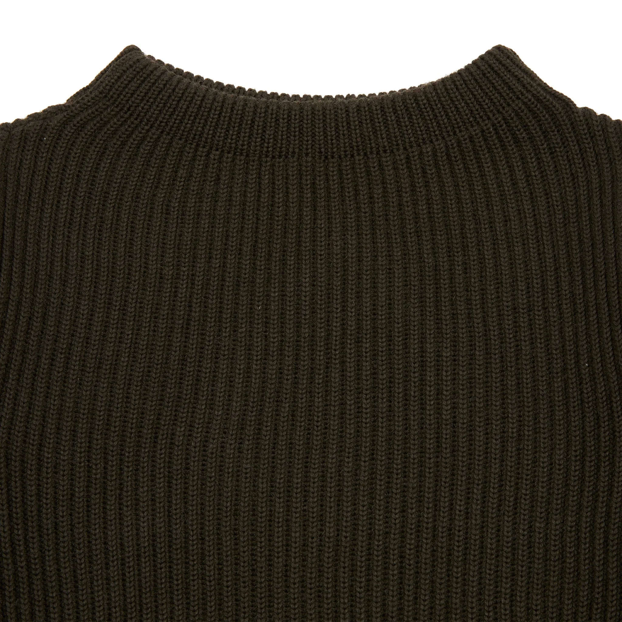 Andersen-Andersen Navy Crew Neck Sweater in Hunting Green