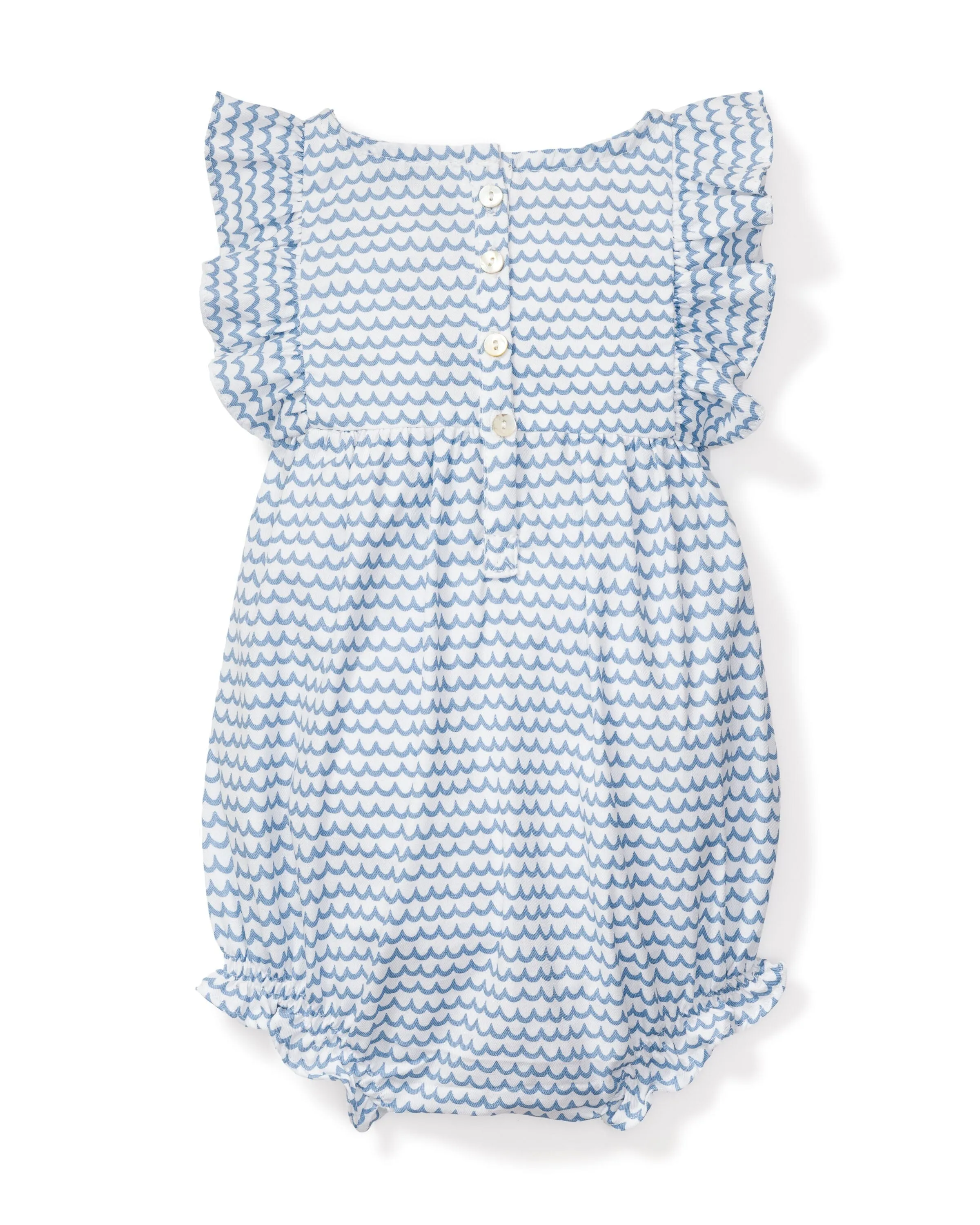 Baby's Twill Ruffled Romper | La Mer
