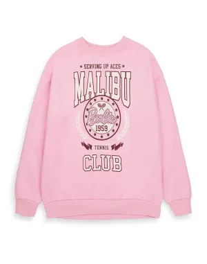 Barbie Womens Malibu Tennis Club Sweatshirt