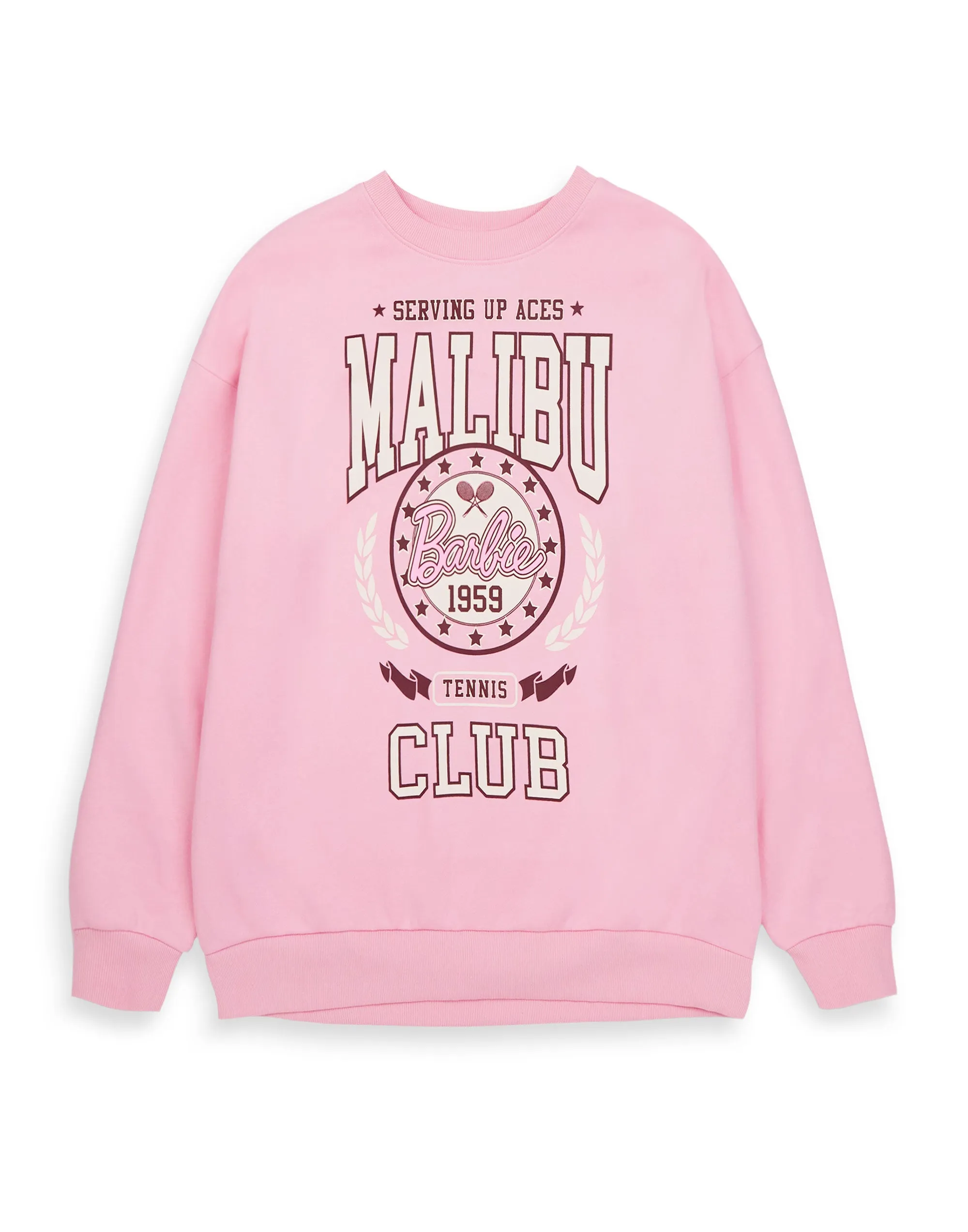 Barbie Womens Malibu Tennis Club Sweatshirt