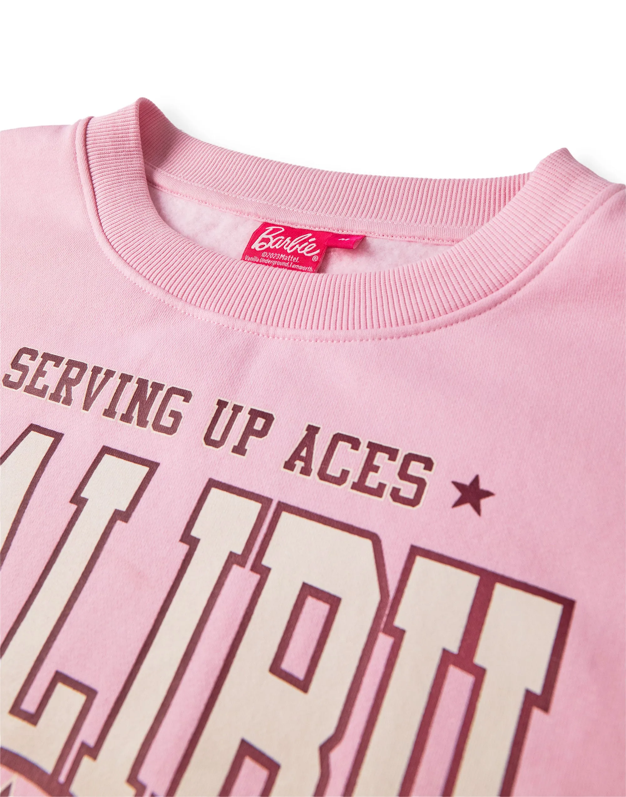 Barbie Womens Malibu Tennis Club Sweatshirt