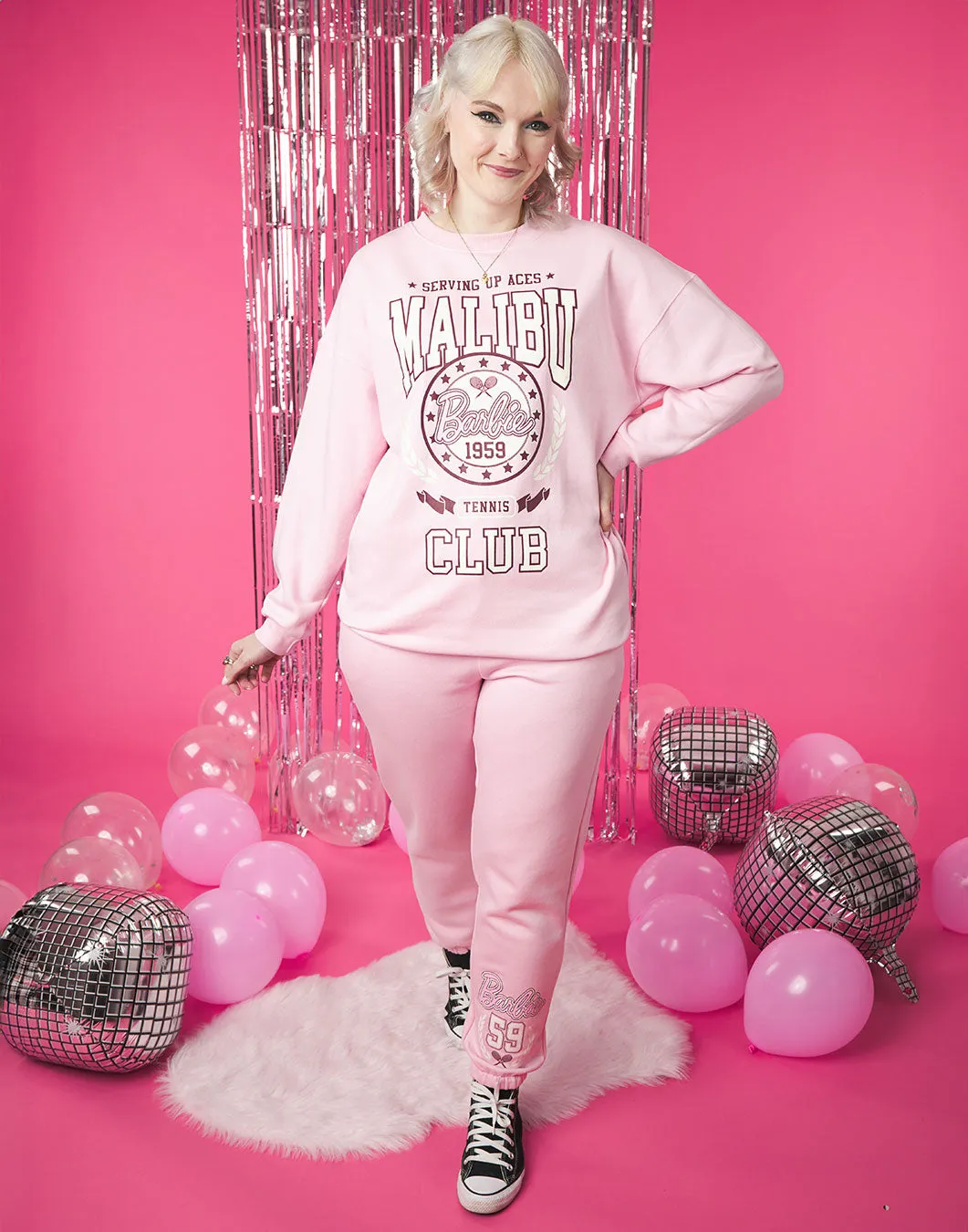 Barbie Womens Malibu Tennis Club Sweatshirt