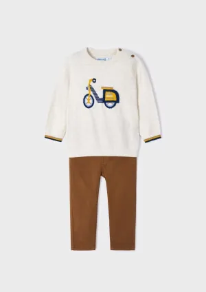 BOYS Long sleeved Sweater & Pant Set | Mayoral