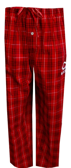 Cincinnati Reds Logo Cotton Plaid Lounge Pants
