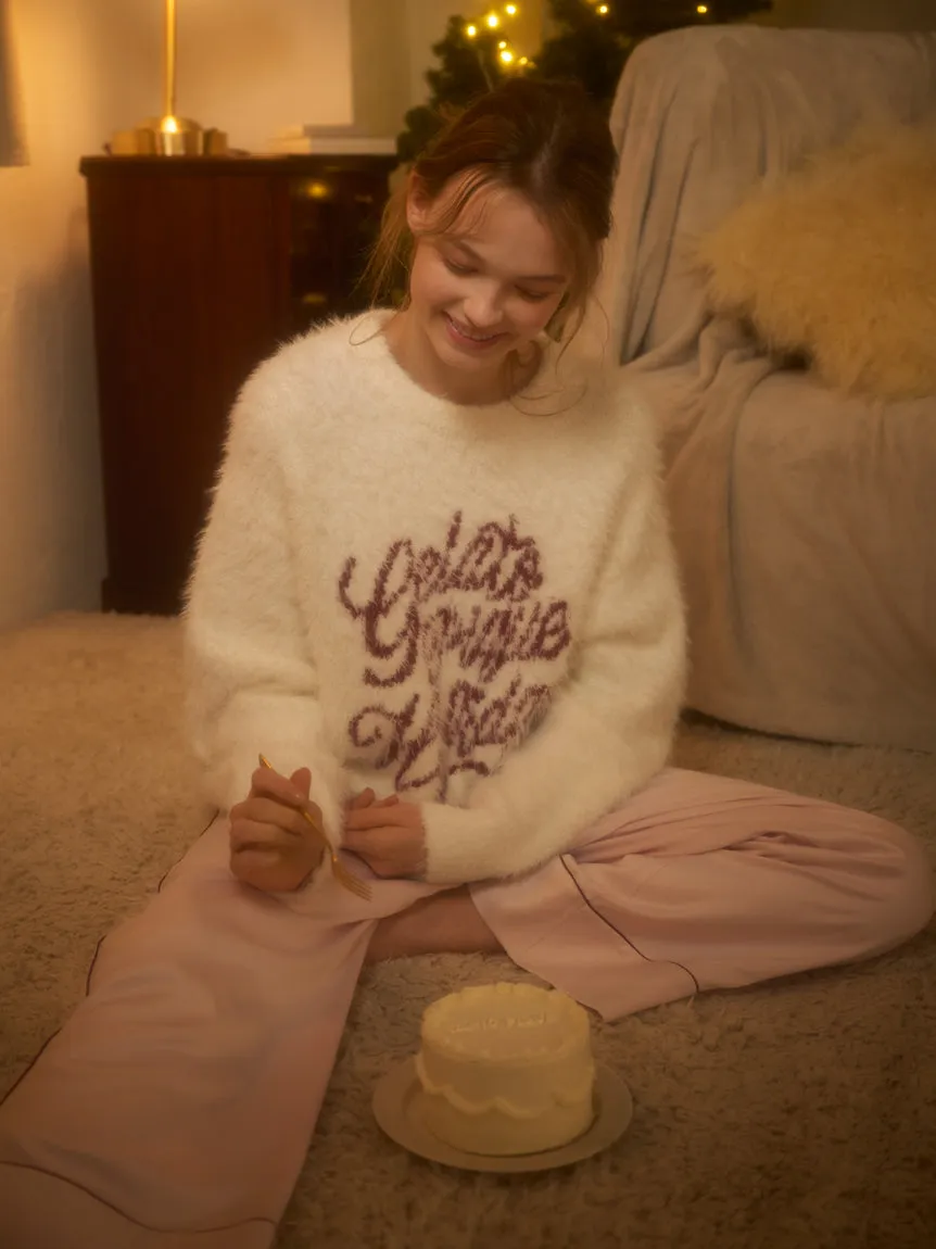 HOLIDAY Piping Satin Pajama Pants