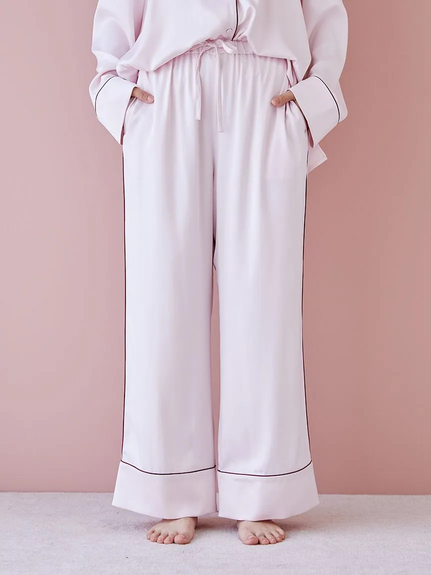 HOLIDAY Piping Satin Pajama Pants