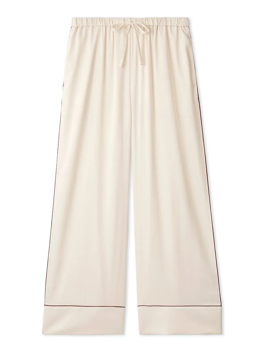 HOLIDAY Piping Satin Pajama Pants