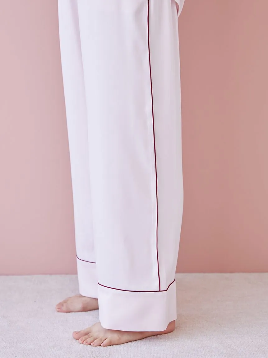 HOLIDAY Piping Satin Pajama Pants