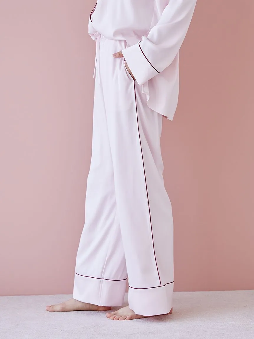 HOLIDAY Piping Satin Pajama Pants