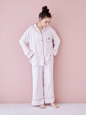 HOLIDAY Piping Satin Pajama Pants