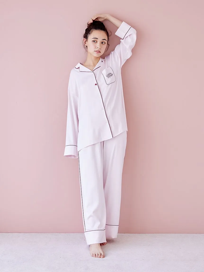 HOLIDAY Piping Satin Pajama Pants