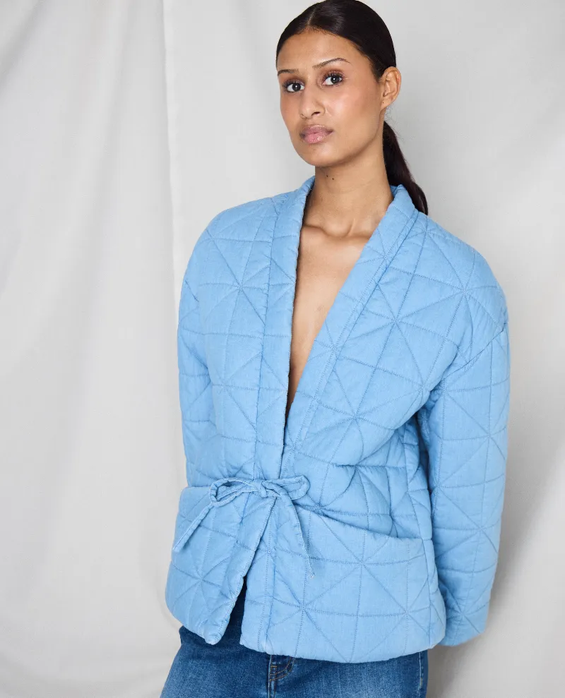 Ichi Hevira Quilted Blue Jacket
