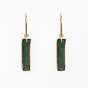 Jade Bar Pendant Earrings