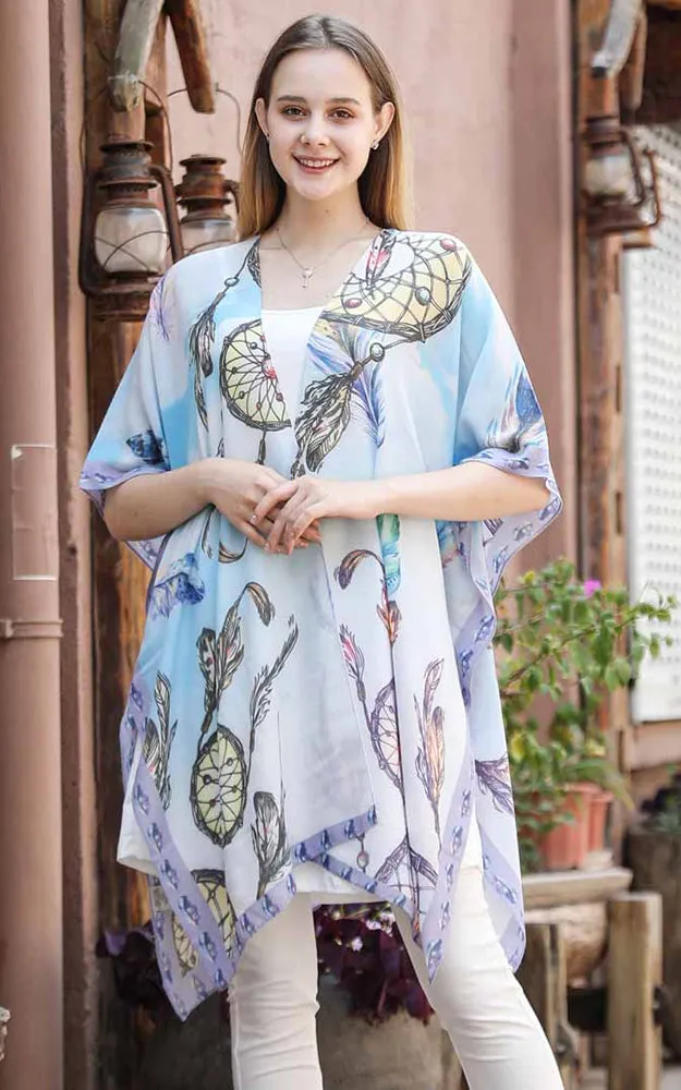 JC081187 Dream Catcher Printed Cotton Kimono