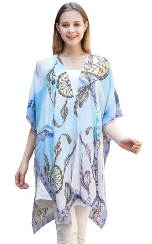 JC081187 Dream Catcher Printed Cotton Kimono