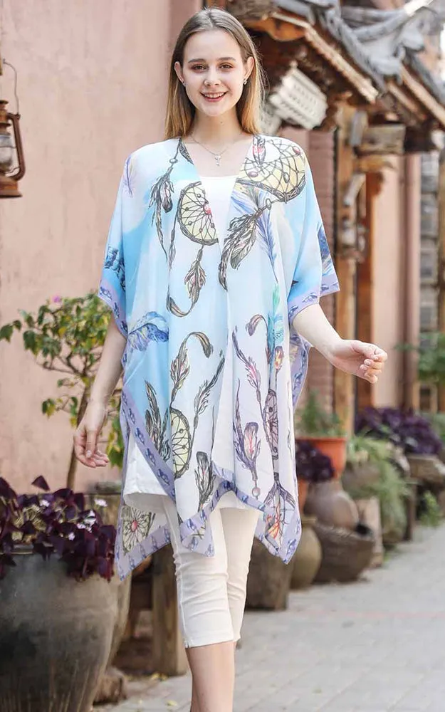 JC081187 Dream Catcher Printed Cotton Kimono