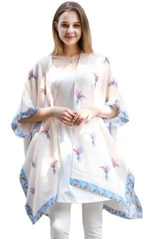 JC081191 Multi Hummingbird Cotton Kimono
