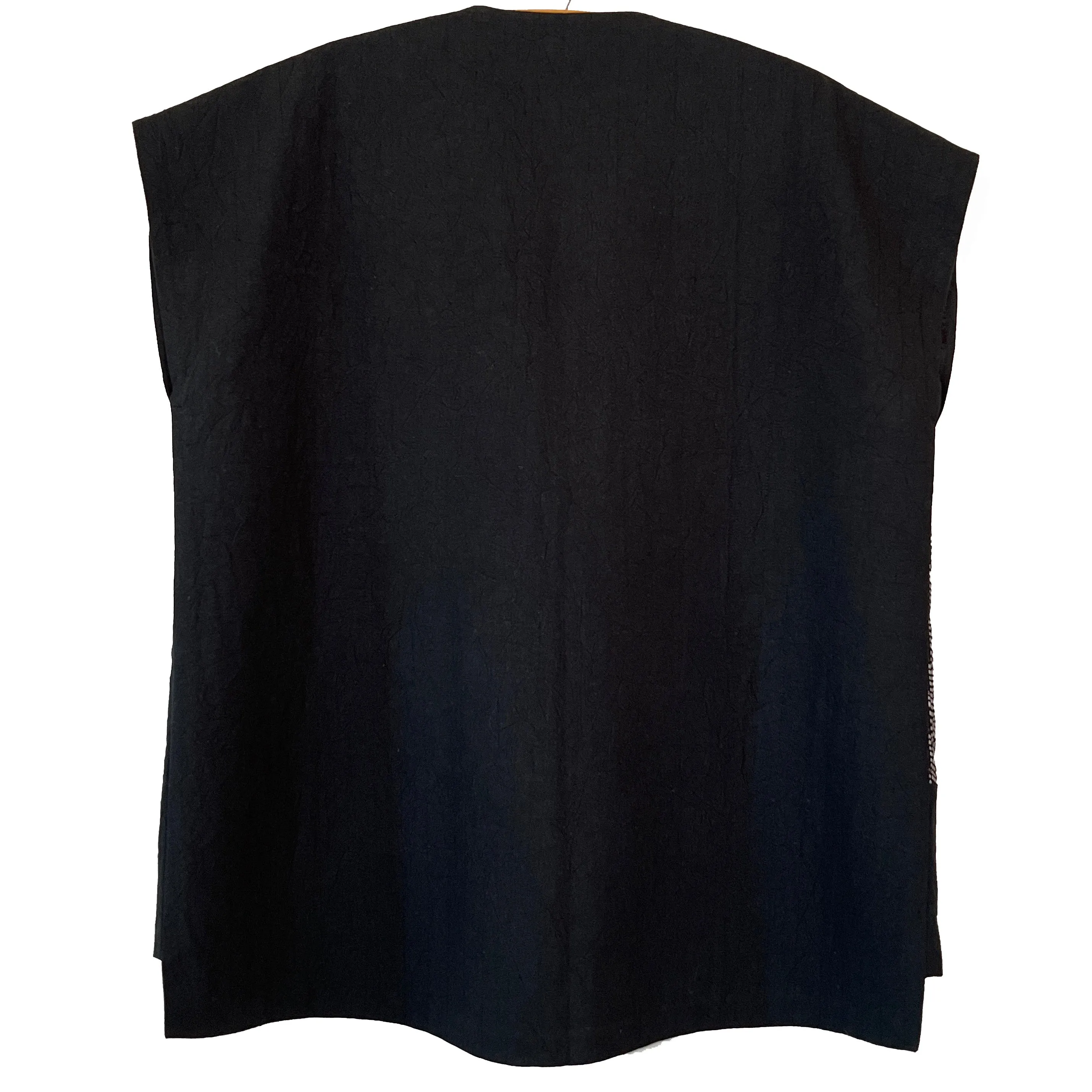 Juanita Girardin Vest, Long, Block Rows Fits S-XL