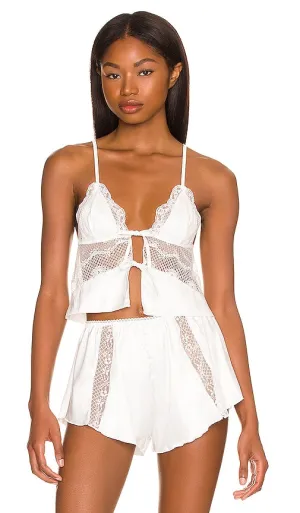 KAT THE LABEL Lucille Camisole in Ivory