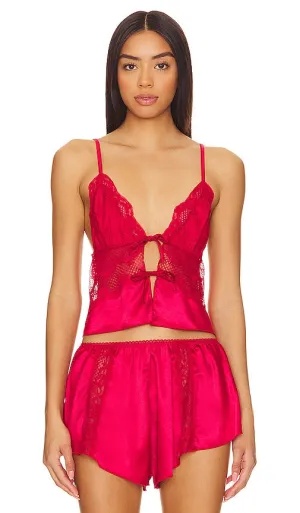 KAT THE LABEL Lucille Camisole in Red