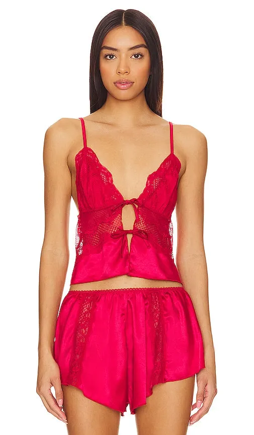 KAT THE LABEL Lucille Camisole in Red
