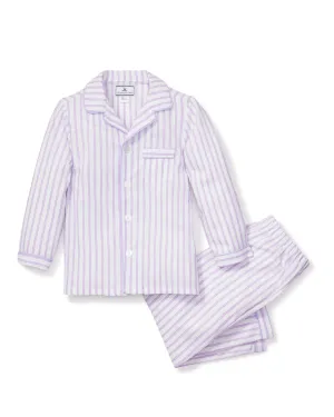Lavender French Ticking Pajama Set