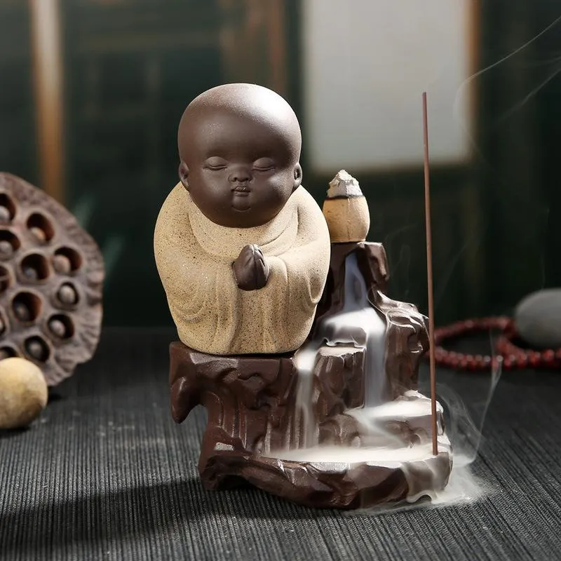 'Little Monk' Ceramic Incense Holder