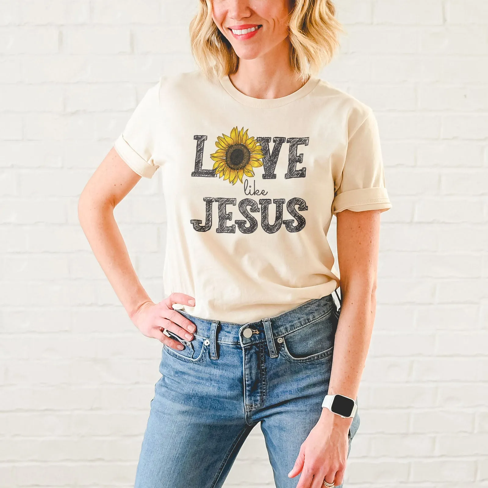 Love Like Jesus | Sunflower Tee