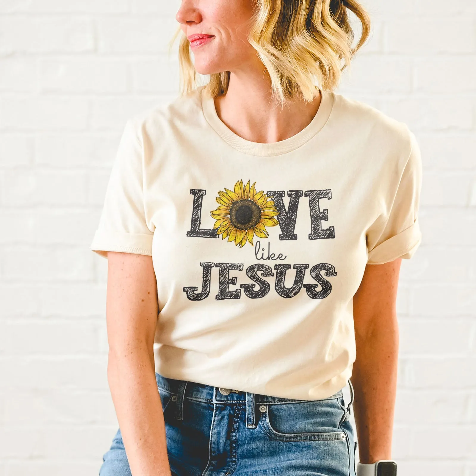 Love Like Jesus | Sunflower Tee