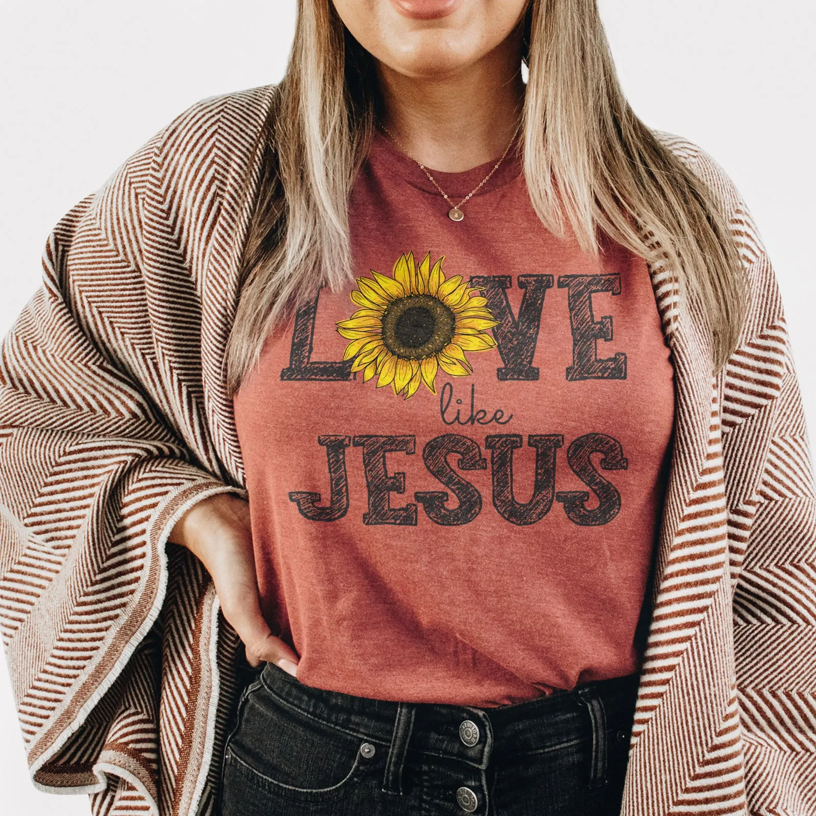 Love Like Jesus | Sunflower Tee