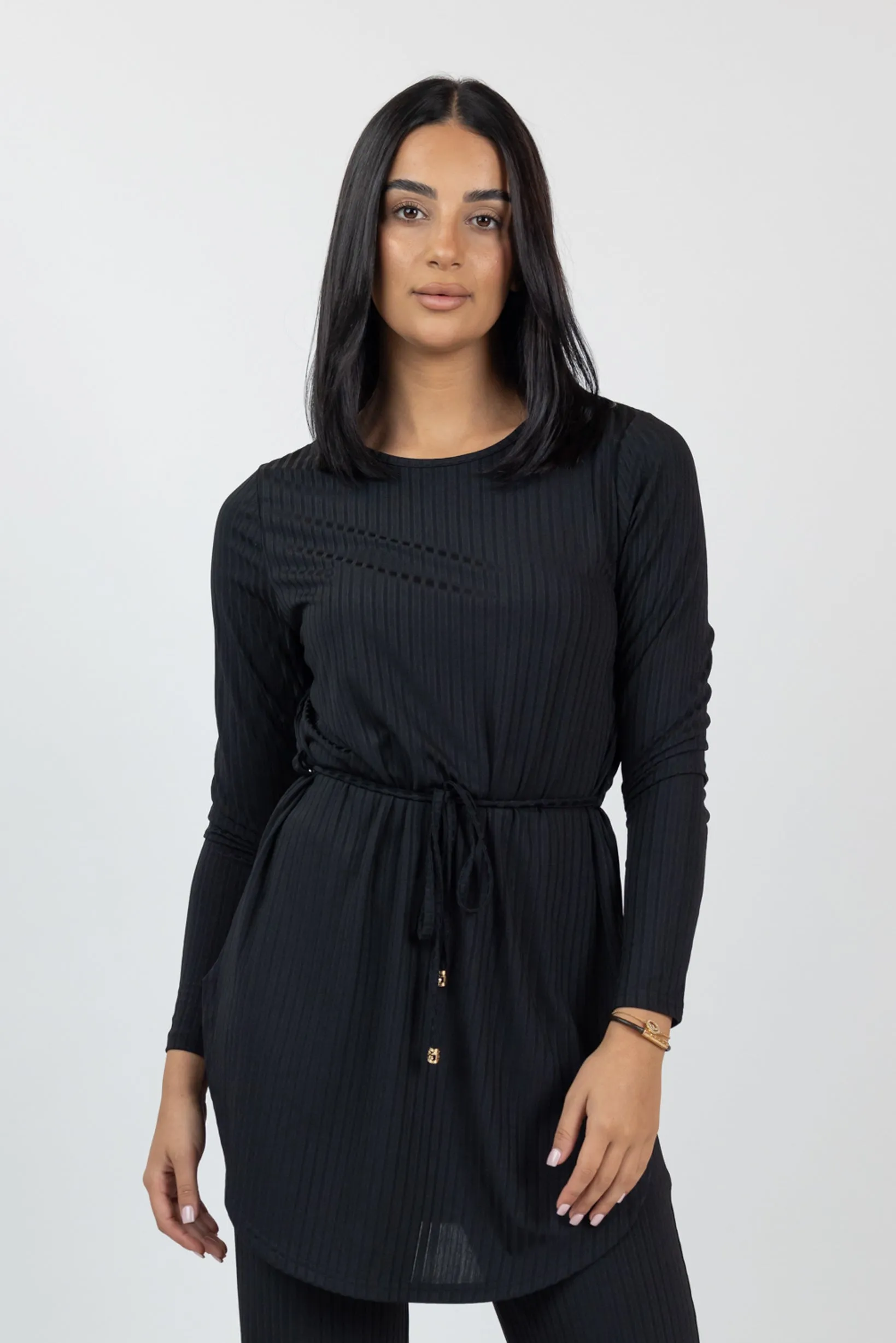 Lycra Rib Top - Dark Shades