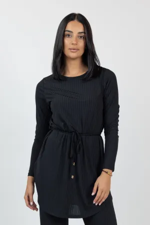 Lycra Rib Top - Dark Shades