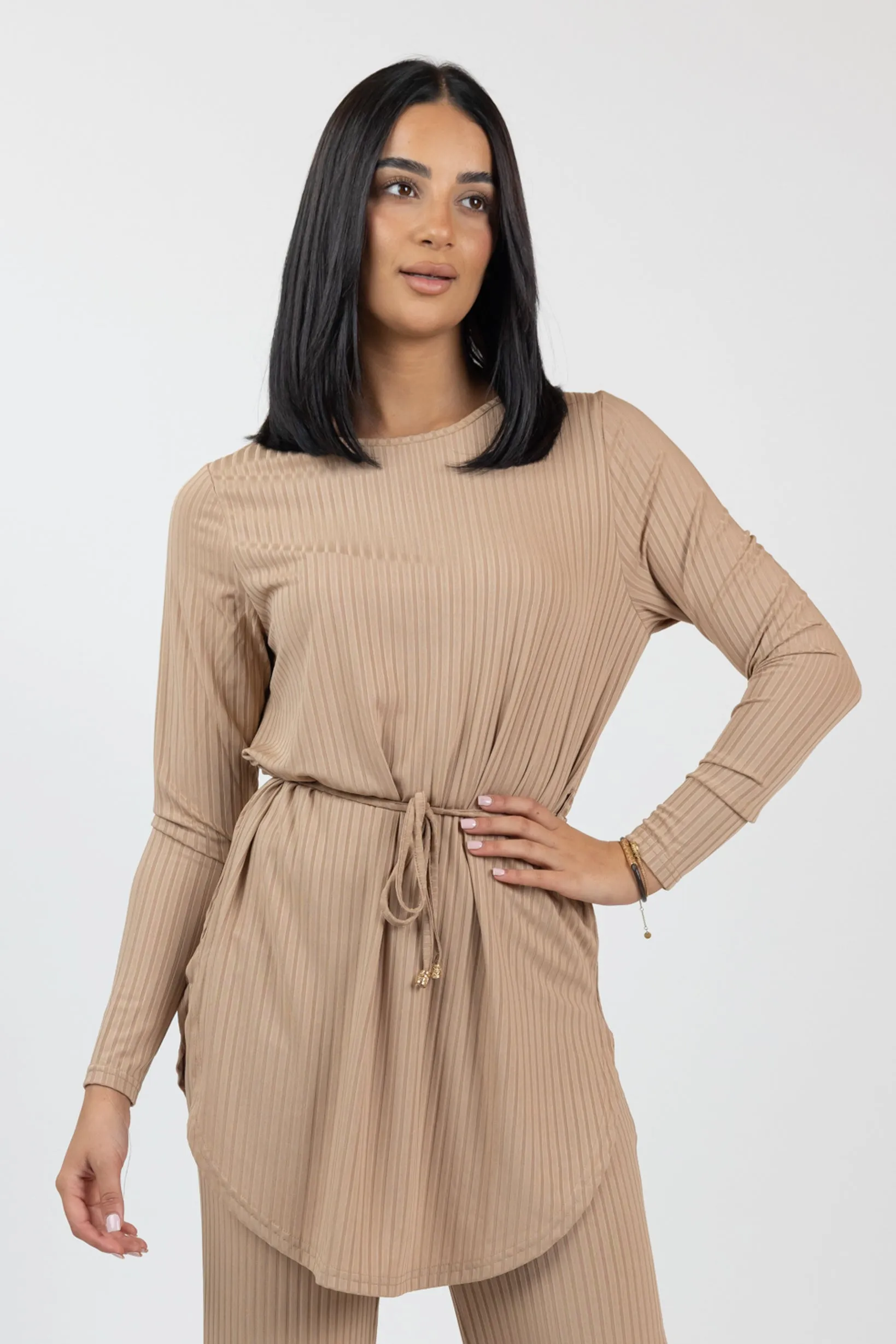 Lycra Rib Top - Dark Shades