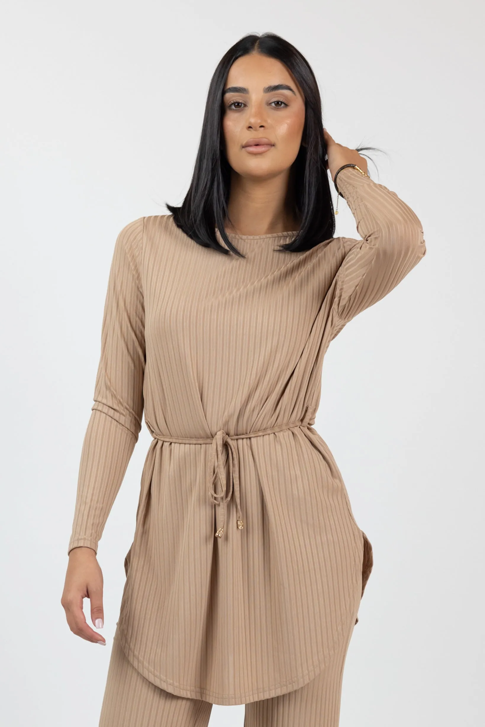 Lycra Rib Top - Dark Shades