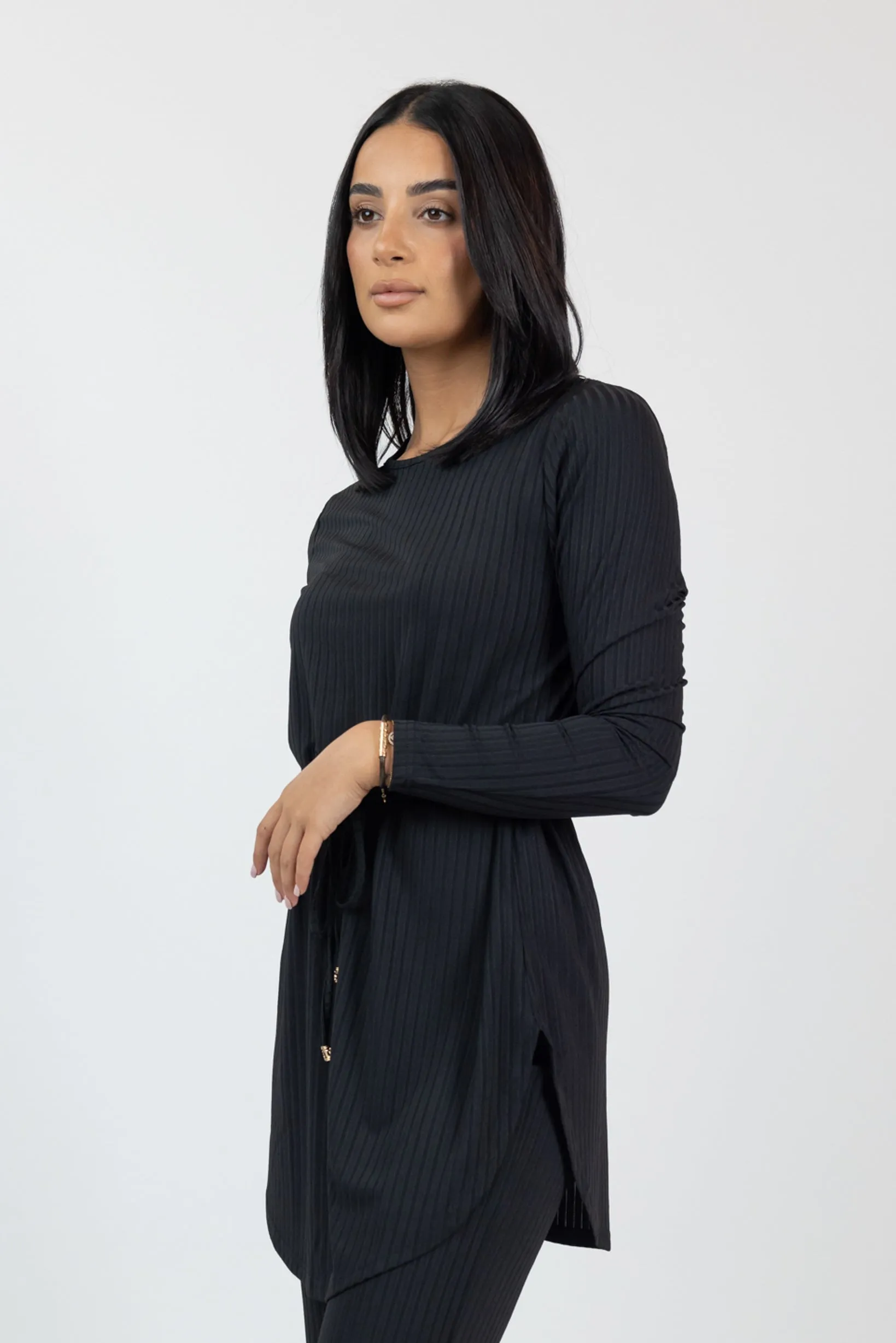Lycra Rib Top - Dark Shades