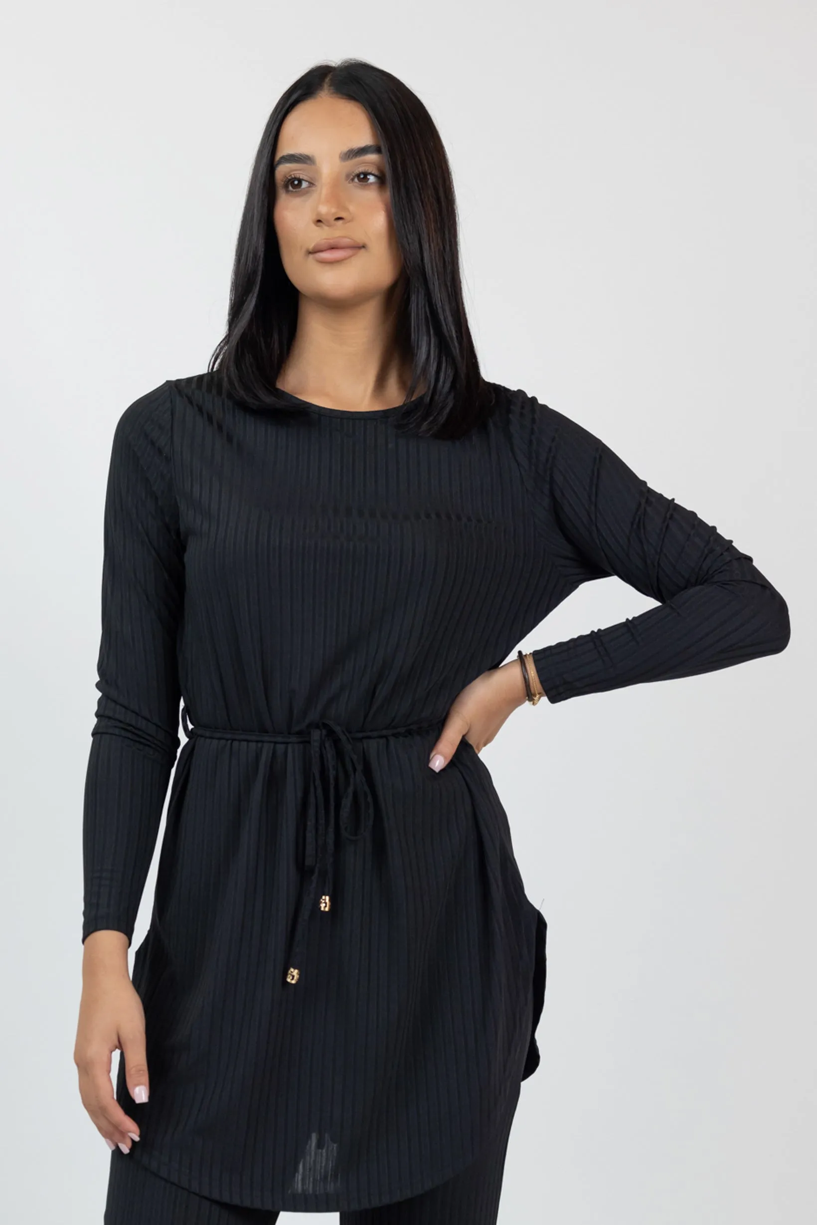 Lycra Rib Top - Dark Shades