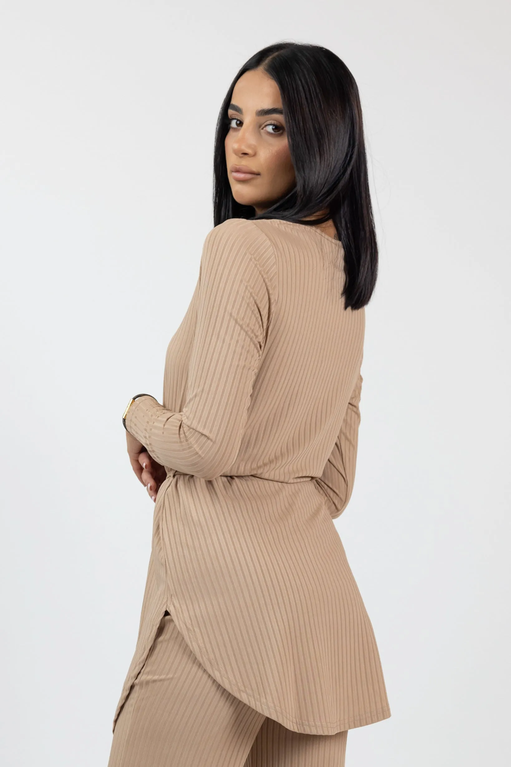 Lycra Rib Top - Dark Shades