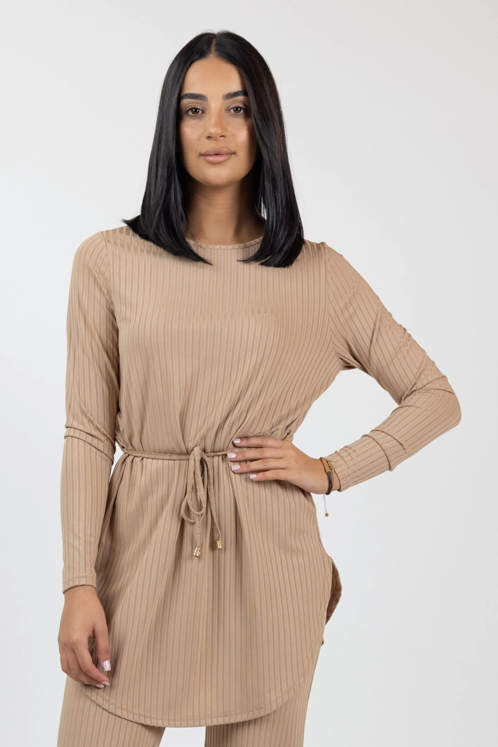 Lycra Rib Top - Dark Shades