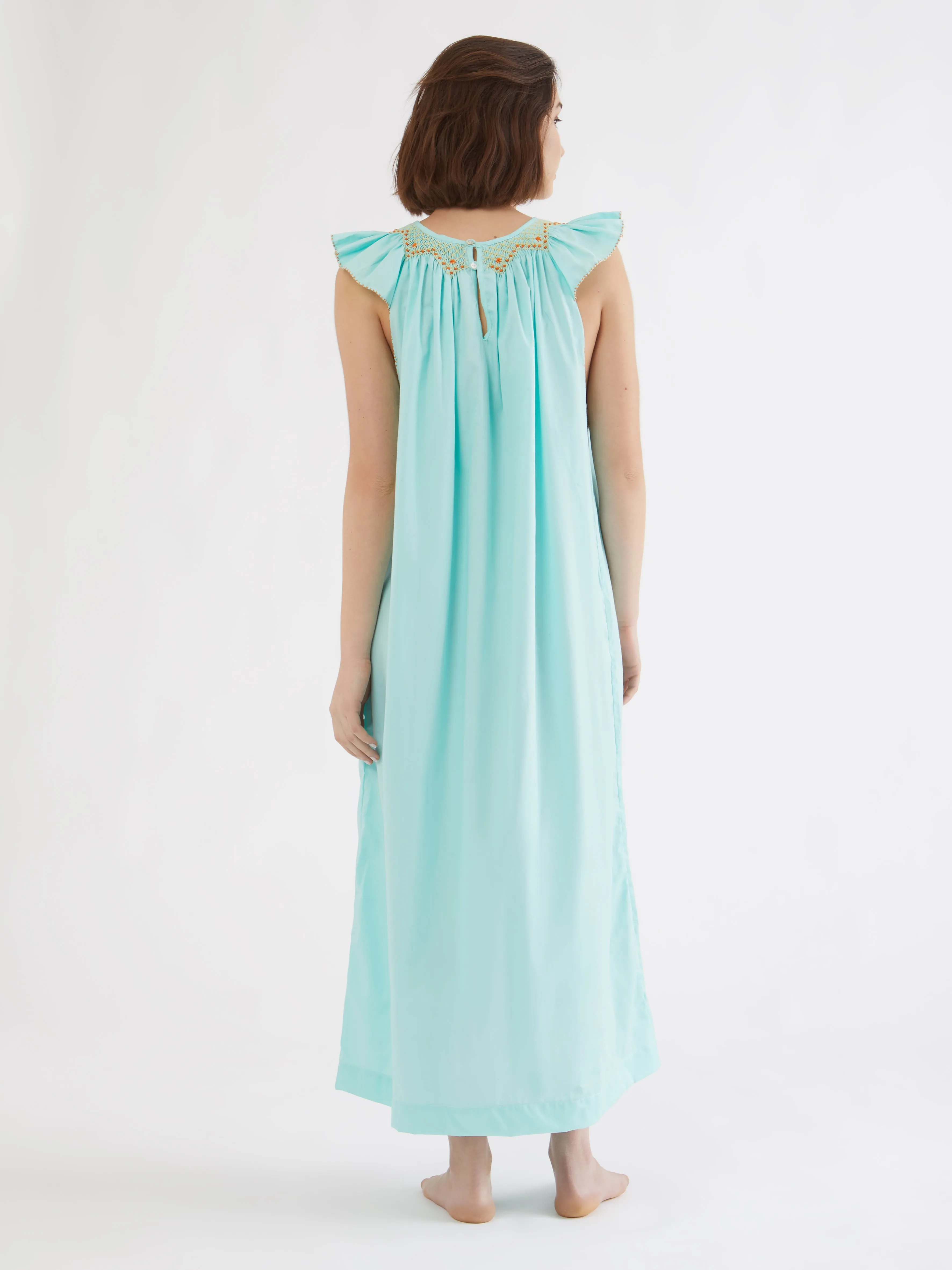 Malagasy cotton smocked nightdress