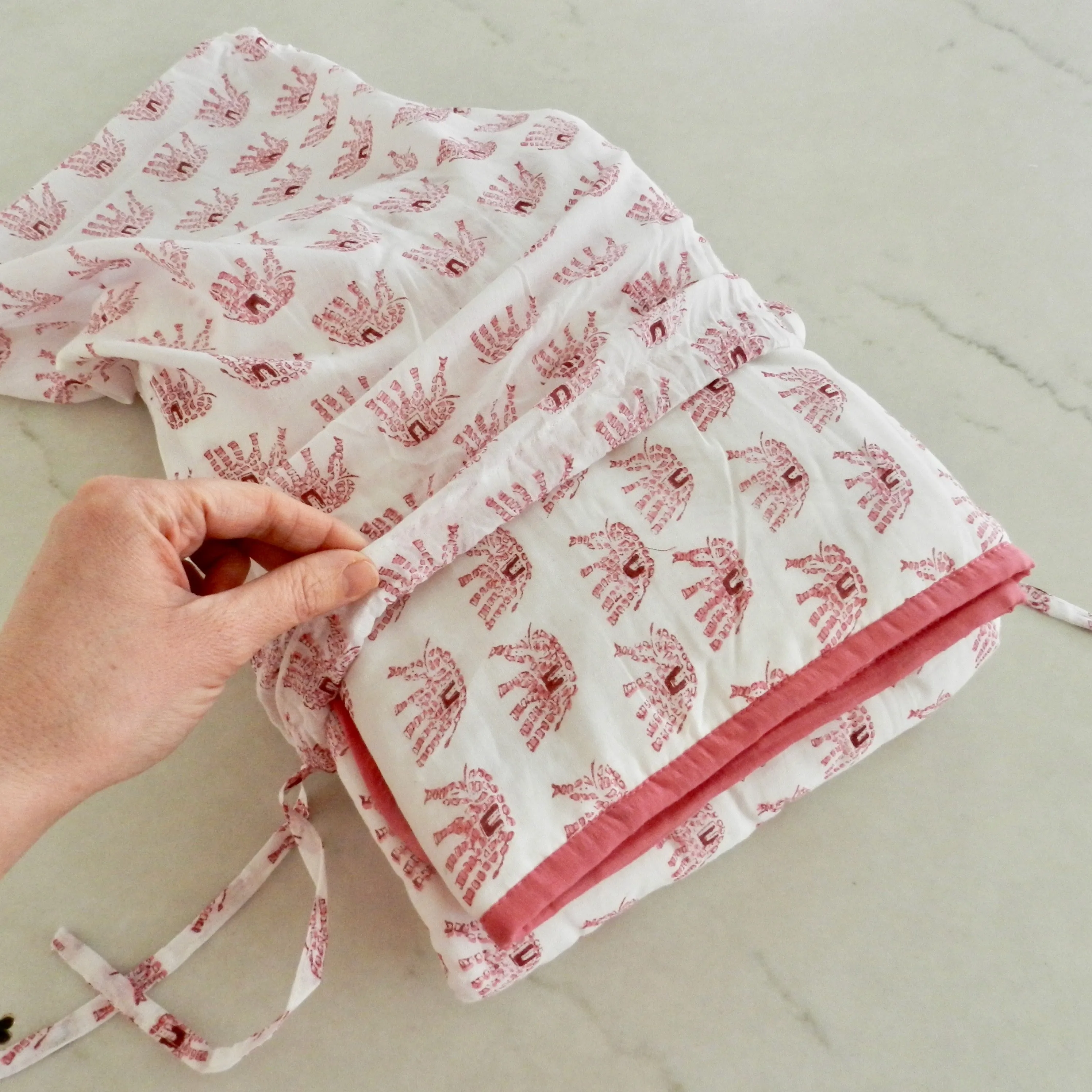 Matching Mum Robe and Baby Blanket in Pink Elephant