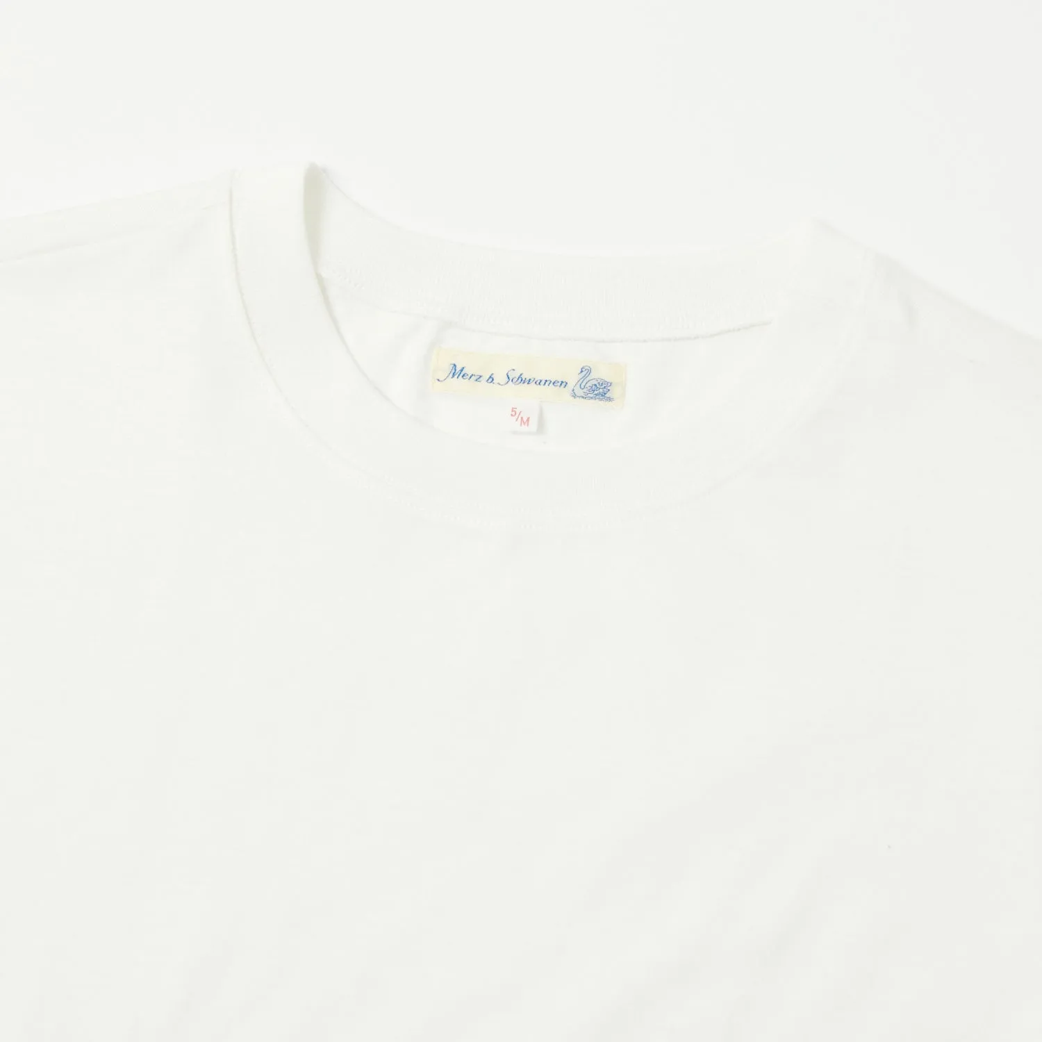 Merz b. Schwanen 1940s Crew Neck Tee - White