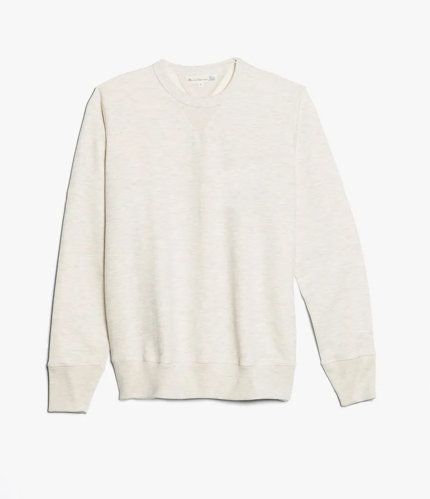 Merz b. Schwanen 346 Crew Neck Sweatshirt - Nature Melange