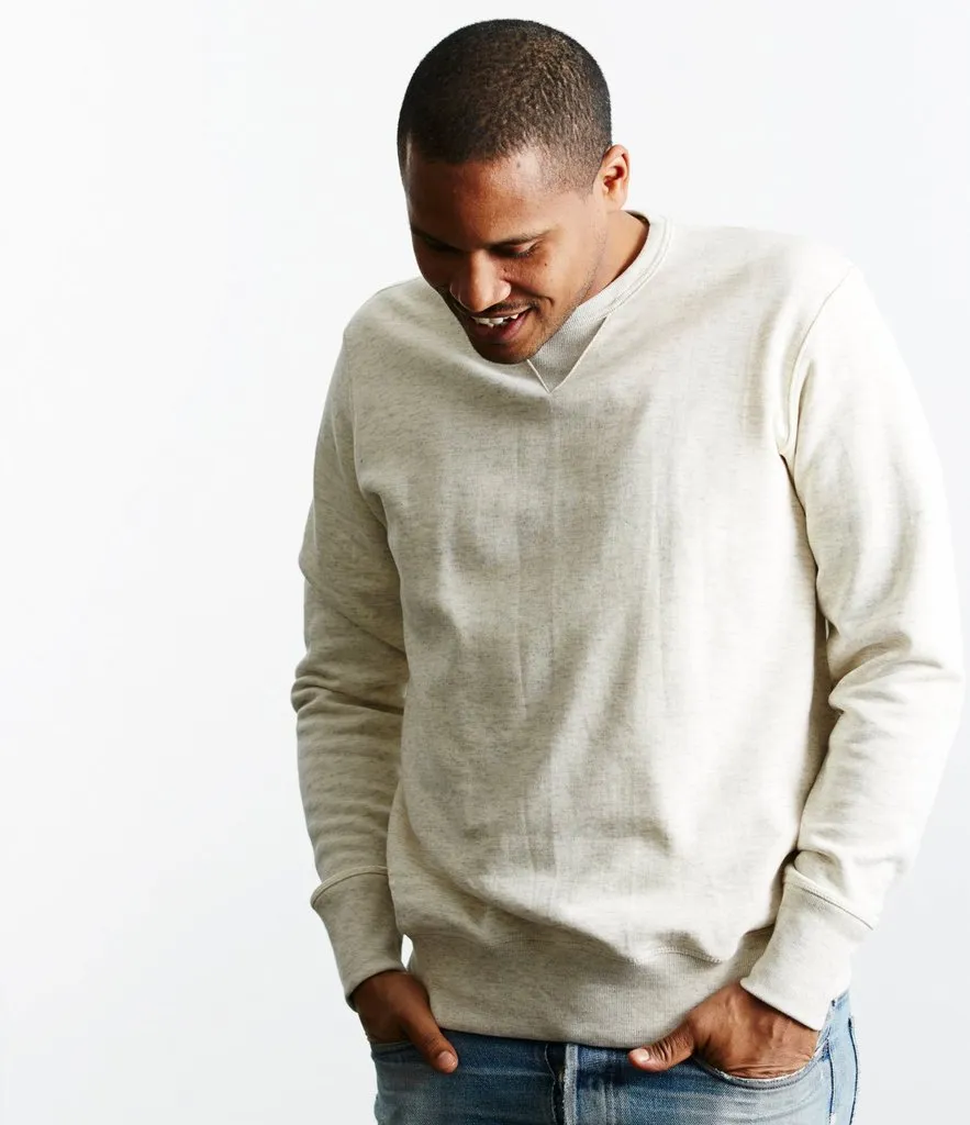 Merz b. Schwanen 346 Crew Neck Sweatshirt - Nature Melange